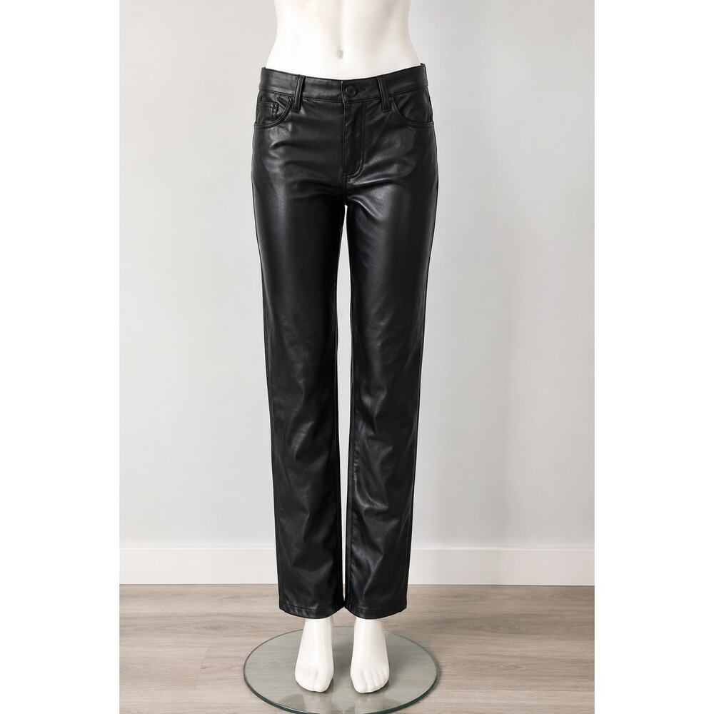 Abercrombie & Fitch Faux Leather Straight Leg Pants